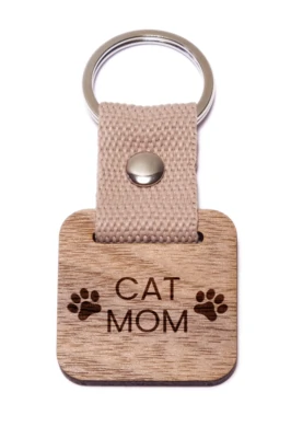 Cat Mom fa kulcstartó (1)